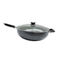 13.5" Nonstick Wok Pan W/ Lid Deep Frying Pan W/ Handle,Skillet,Dishwasher Safe