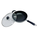 12.5" Nonstick Wok Pan W/ Lid Deep Frying Pan W/ Handle,Skillet,Dishwasher Safe