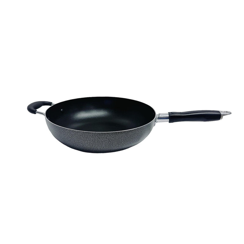 12.5" Nonstick Wok Pan W/ Lid Deep Frying Pan W/ Handle,Skillet,Dishwasher Safe