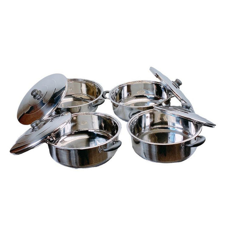 Kitchen Stainless Steel 8QT/10QT/12QT/14QT Boiling Pot,Stock pot with Lids Set