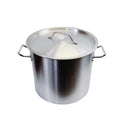 Stainless Steel Stock Pot w/Steamer Basket for Boiling and Steaming (32 Quart)