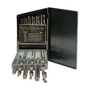 18 Pc HSS UNF Tap & Drill Bit Set, High Speed Steel Plug & Chamfer Taps with Matching Drill Bits for Fine Thread Metal Cutting