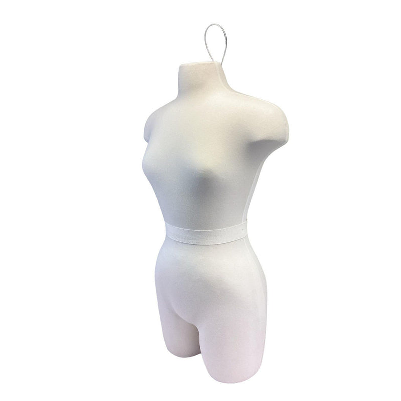 Medium Size Female Torso Form Mannequin with Half Legs for Display, Sewing, Decorations
