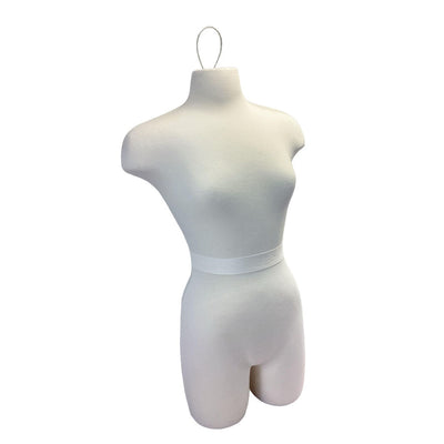 Medium Size Female Torso Form Mannequin with Half Legs for Display, Sewing, Decorations