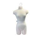 Medium Female Torso Mannequin with Half Legs, Dress Form Body Display for Clothing, Lingerie & Retail Store Showcase