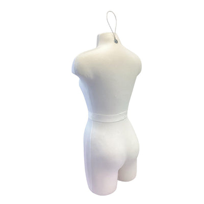 Medium Size Female Torso Form Mannequin with Half Legs for Display, Sewing, Decorations