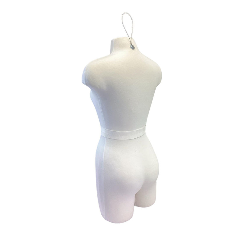 Medium Size Female Torso Form Mannequin with Half Legs for Display, Sewing, Decorations
