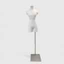 Female Mannequin Hanging Form with Half Legs & Stand – Torso Dress Form with Neck Block for Clothing Display, Retail Store & Boutique Showcase