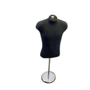 22"-43" Height Adjustable Black Shirt Form & Neckblock Mannequin Stand, Black