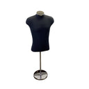 22"-43" Height Adjustable Black Shirt Form & Neckblock Mannequin Stand, Black