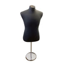 22"-43" Height Adjustable Black Coat Form & Neckblock Mannequin Stand,35" Waist