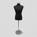 22"-43" Height Adjustable Black Coat Form Mannequin with Neck Block, 33" Waist Dress Form for Tailoring & Retail Display