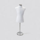 22"-43" Height Adjustable Cream Coat Form Mannequin with Neck Block, 33" Waist Dress Form for Tailoring & Retail Display