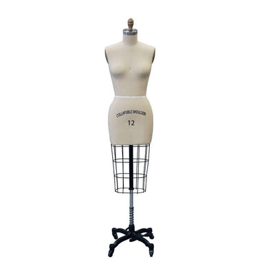 Female Fashion Dressmaker Dress Form Mannequin Size 12,Shoulders are Collapsible