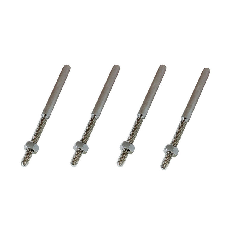 Marine 3/16" Cable Rail Hand Swage Stud Swage Terminal Stainless Steel 316 4 Pcs