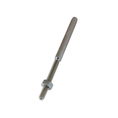 3/16" Hand Swage Lifeline Stud RH Cable Rail T316 Stainless Steel Marine 4 Pcs