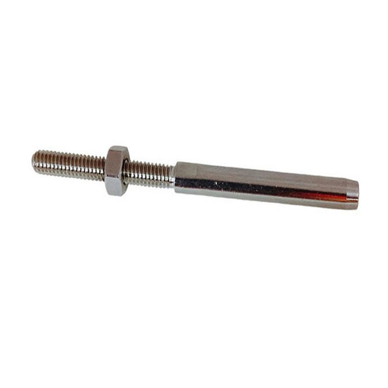 3/16" Hand Swage Lifeline Stud RH Cable Rail T316 Stainless Steel Marine 4 Pcs