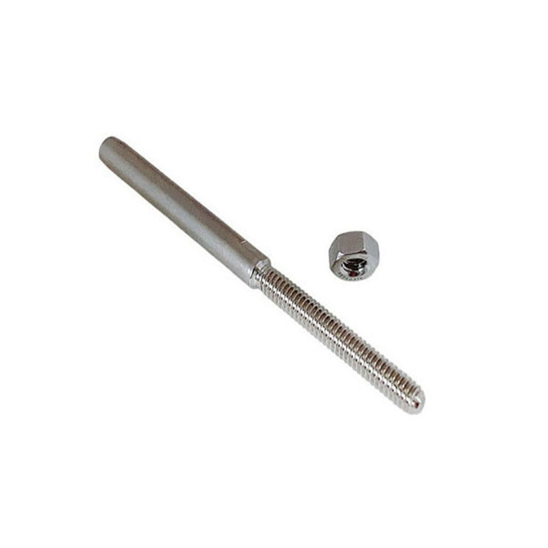 1/4" Hand Swage Lifeline Stud RH 3/8" Cable Rail Stainless Steel 316 Marine 4Pcs
