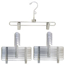 100 Pcs Skirt Hangers Size 12" Chrome Metal Wire Pant Skirt Clip Pinch Grip Fixture Retail Display Adult Clothes Hangers