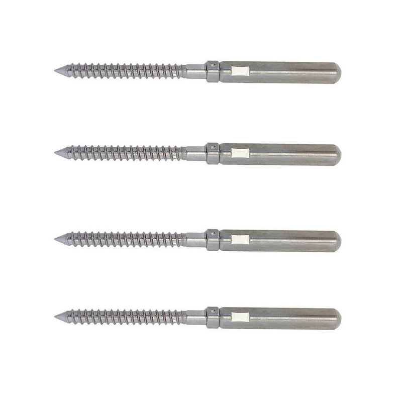 Marine 3/16" Cable Lag Swage Stud Cable Railing Rail T316 Stainless Steel 4 Pcs