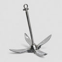 Marine T316 Stainless Steel Folding Grapnel Boat Anchor 5Kg for for Canoe,Yacht, Jet Ski