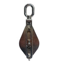 Double Sheave Swivel Eye Block 3/16" Cable Wire Rope 1450 Lb WLL Stainless Steel