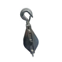T304 Stainless Steel 3" Double Sheave Swivel Hook Block For 3/16" Cable Wire Rope 1,450 Lbs WLL