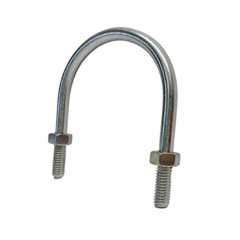 1.25"L U-Bolts, 1/4"-20 Thread With Hex Nuts, 450 Lbs WLL, Stainless Steel 4 Pcs