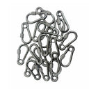 20 PCS 316 Stainless Steel 1/4" Carabiner Spring Snap Hook Eyelet & Screw 250 LB Cap