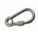 20 PCS 316 Stainless Steel 1/4" Carabiner Spring Snap Hook Eyelet & Screw 250 LB Cap