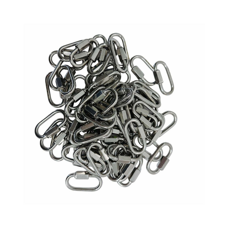 3/16" Stainless Steel 316 Quick Link Shackle Boat Marine 400 LBS WLL 50 Pcs