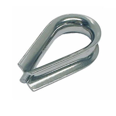 50 Pcs 1/4" Stainless Steel 316 Wire Rope Thimble Commercial Light Duty