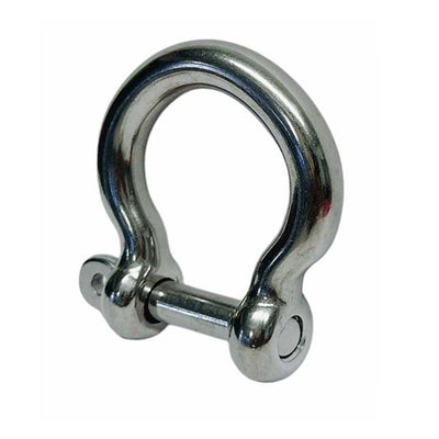 4 Pcs 1/2" Captive Pin Anchor Rigging Bow Shackle Stainless Steel WLL 1,600 Lbs