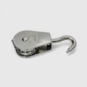Marine T316 Stainless Steel 2" Hook Swivel Block Lifting Block Used for 3/8" Wire Rope