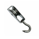 2" Stainless Steel Lifting Swivel Hook Block Used for 3/8" Wire Rope 4 Pcs