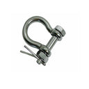 Marine Grade T316 Stainless Steel Bow Shackle Anchor Shackle with Cotter Pin Lock for Boat, Dock, and Rigging - PACK 5