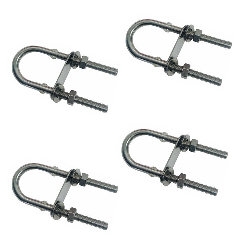 4 Pcs T304 Stainless Steel 3-1/2" U-Bolt