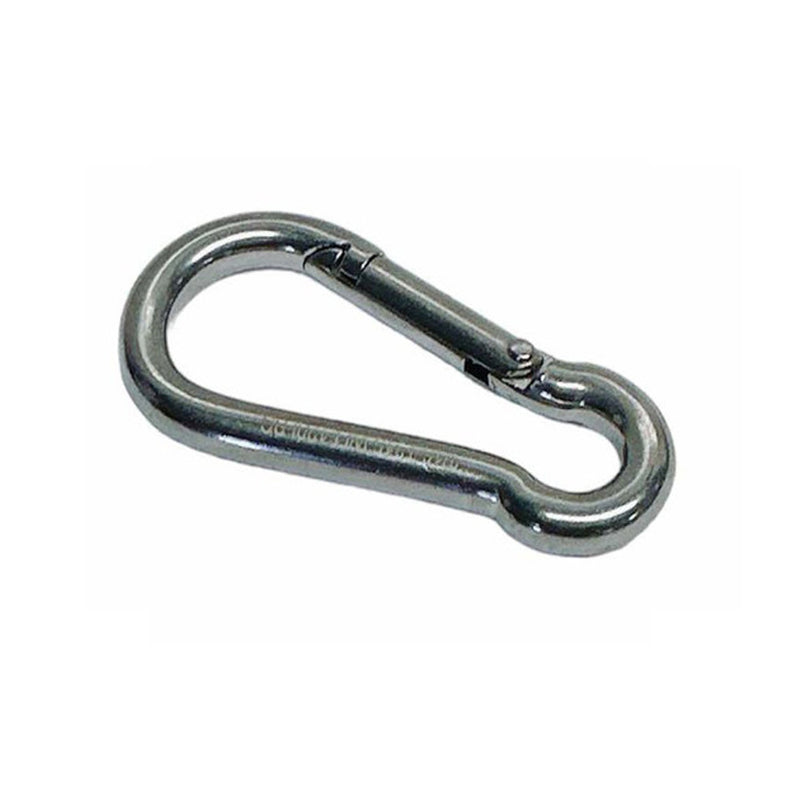 40 Pcs T316 Stainless Steel 3/16" x 50mm Carabiner Spring Snap Hook 120 Lbs WLL
