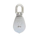 T316 Stainless Steel Single Sheave Swivel Eye Pulley, Marine Hoist Block for Rope, Cable, Boat, Dock, and Rigging - PACK 5