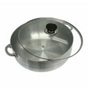 16 Qt Aluminum Caldero Stock Pot, Cooking Dutch Oven With Glass Lid,Satin Finish