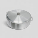 20 Qt Aluminum Caldero Stock Pot with Glass Lid – Satin Finish Dutch Oven, Even Heating Cooking Pot for Rice, Soup & Stews