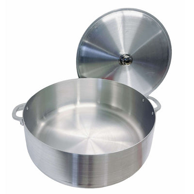 20 Qt Aluminum Caldero Stock Pot, Cooking Dutch Oven With Lid,Satin Finish