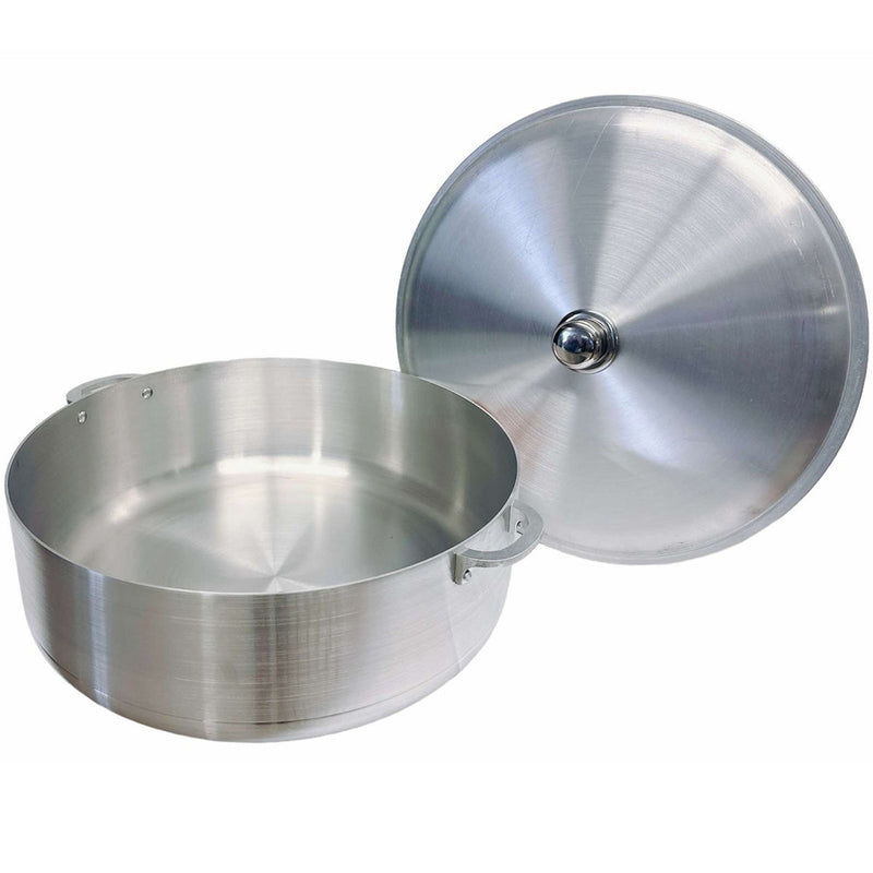 20 Qt Aluminum Caldero Stock Pot, Cooking Dutch Oven With Lid,Satin Finish