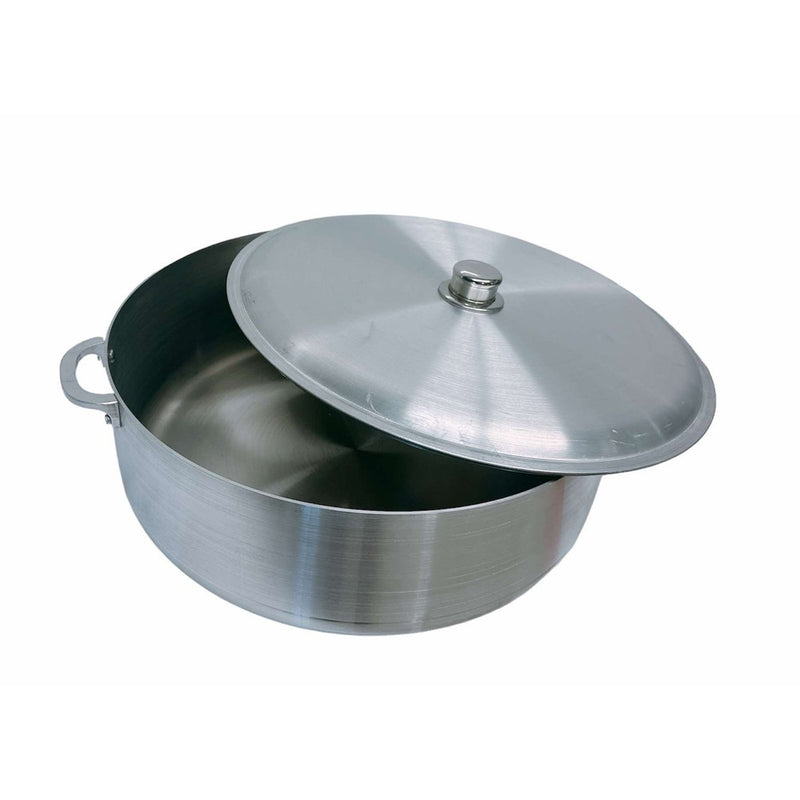 31 Qt Aluminum Caldero Stock Pot, Cooking Dutch Oven With Lid,Satin Finish