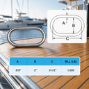T316 Stainless Steel Welded Formed Master Link for Marine Boat Rigging, Heavy Duty Chain Connector for Lifting, Anchoring, Mooring, and Hardware Use