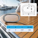 T316 Stainless Steel Welded Formed Master Link for Marine Boat Rigging, Heavy Duty Chain Connector for Lifting, Anchoring, Mooring, and Hardware Use