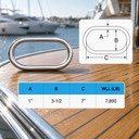 T316 Stainless Steel Welded Formed Master Link for Marine Boat Rigging, Heavy Duty Chain Connector for Lifting, Anchoring, Mooring, and Hardware Use