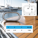 T316 Stainless Steel Welded Formed Master Link for Marine Boat Rigging, Heavy Duty Chain Connector for Lifting, Anchoring, Mooring, and Hardware Use