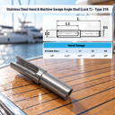 Hand Swage Angle Stud for Cable Railing, 316 Stainless Steel Terminal Fittings for 1/8" and 3/16" Cable - PACK 5