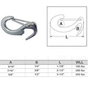 Stainless Steel T316 Open End Spring Snap Tack Hook, Sail Snap Hook
